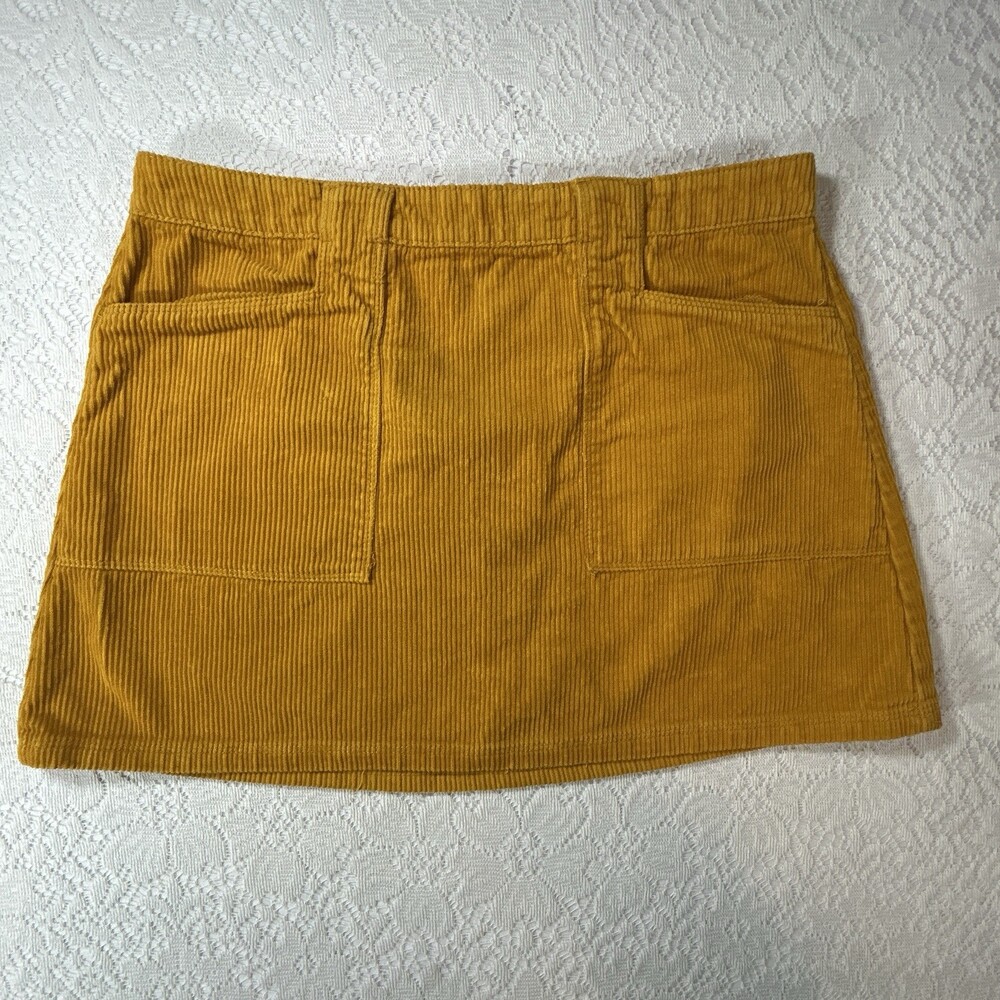 Forever 21 Corduroy Skirt Womenâs Size 30 Pockets Zipper Back 31 Waist